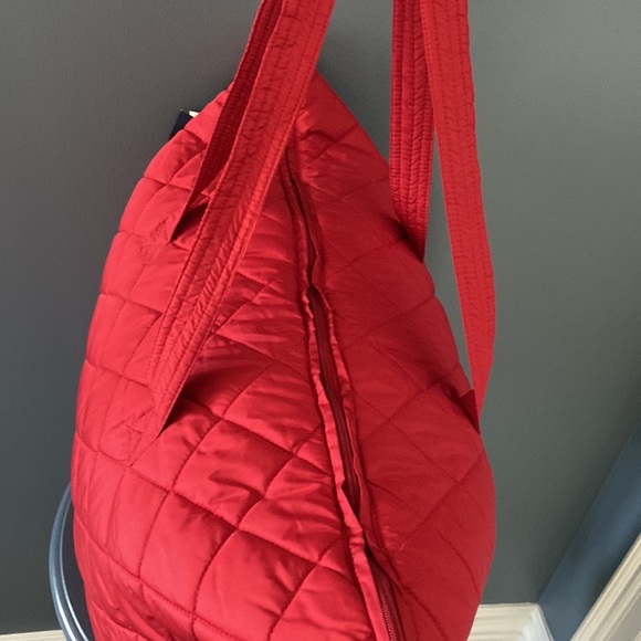 NWT- Red Waffle Stitch Tote Bag - Picture 3 of 8